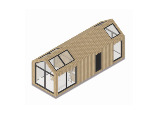 Une maison avec un toit à pignon/ Façade en bois Taille/ M