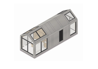 Une maison avec un toit à pignon/ Façade composite Taille/ M