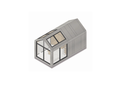Une maison avec un toit à pignon/ Façade composite Taille/ S
